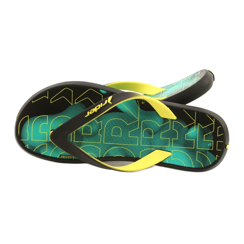 Rider Pojkar flip flops 83062 azure-svart ryttare 4