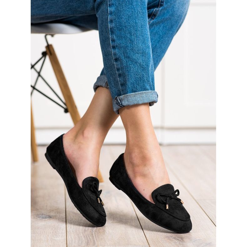 Abloom Mocka herrar med en rosett svart 2