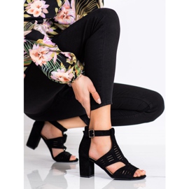 Sergio Leones öppnade sandaler svart 1