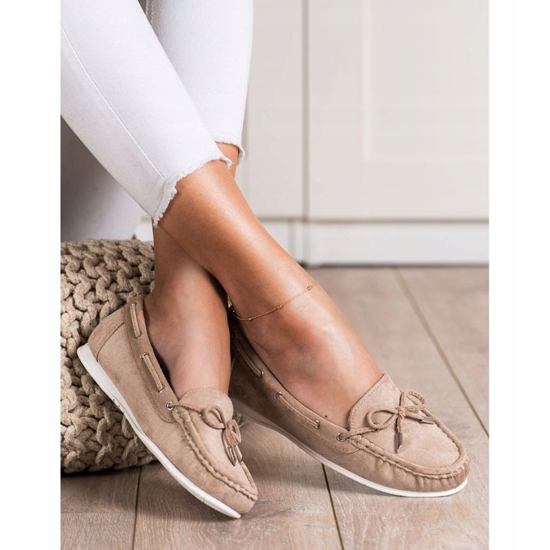 SHELOVET Casual Beige Loafers 2
