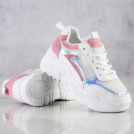 SHELOVET Sneakers med rosa inlägg vit mångfärgad 2