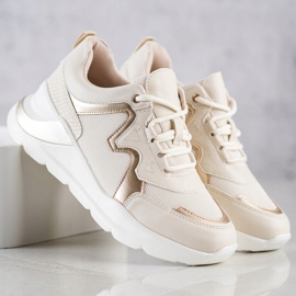 Weide Bekväma snygga sneakers beige 1