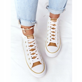 Kvinnors höga sneakers Big Star HH274450 Vit beige 1