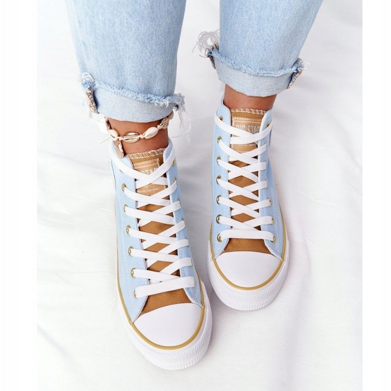 Kvinnors höga sneakers Big Star HH274449 Blå 2