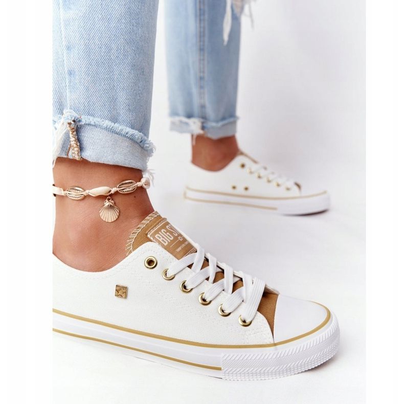 Klassiska damskor Sneakers Big Star HH274458 Vit 1