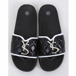 Svarta BG77P tofflor för kvinnor 1