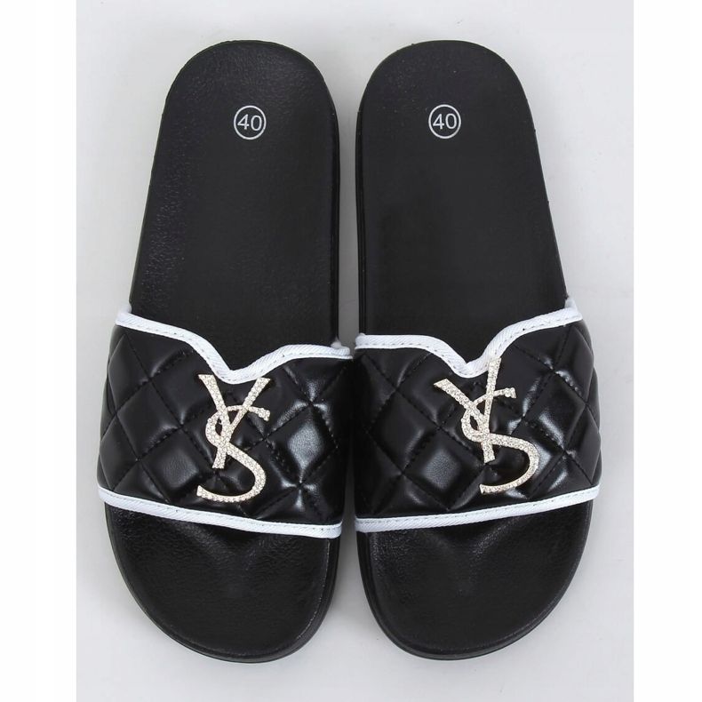 Svarta BG77P tofflor för kvinnor 1