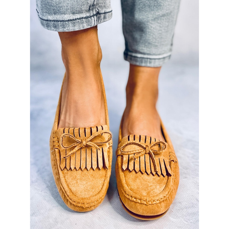 Camel GS11P Tan loafers för kvinnor brun 2