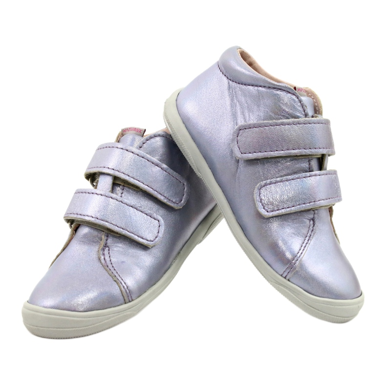 Girls 'Leather kardborrskor 1264 holografisk mazurek purpur 3