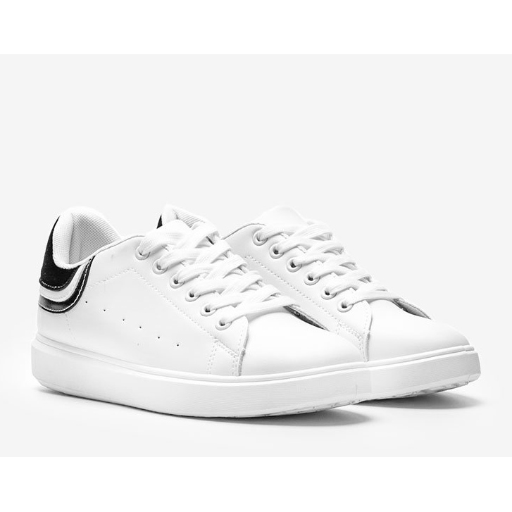 Svarta Makaila vita sneakers för kvinnor 1