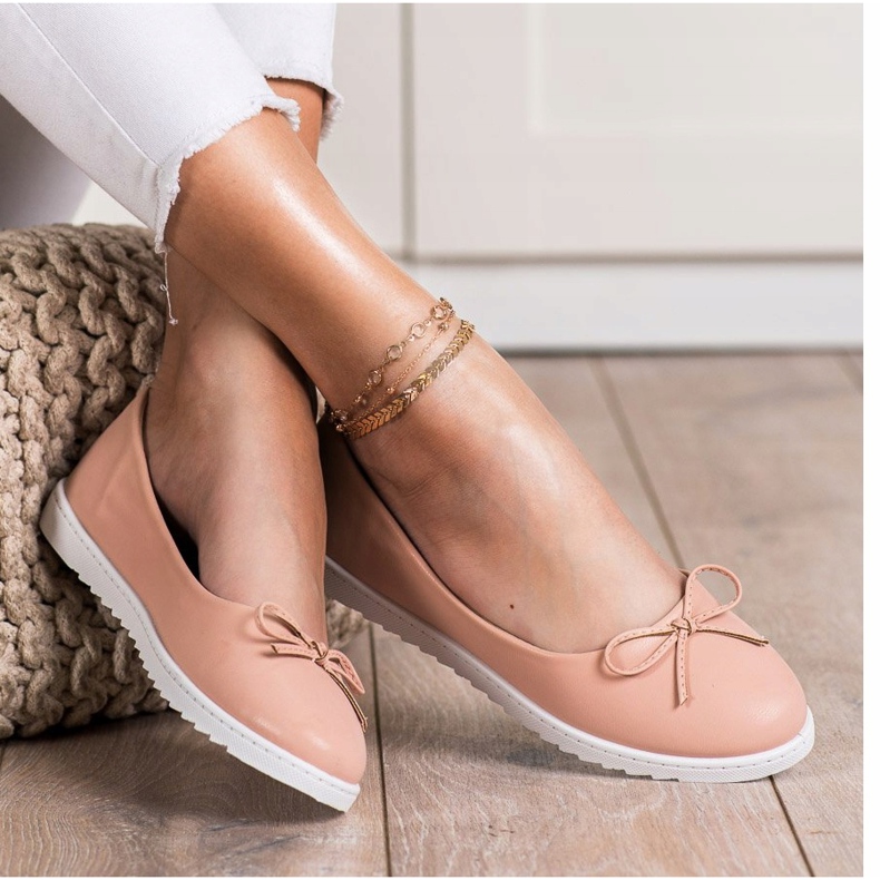 Diamantique Moderiktiga ballerinor med ekoläder rosa 1