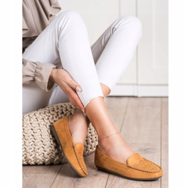 Best Shoes Loafers med öppet mönster brun 1