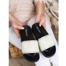 Seastar Eleganta tofflor med pärlor svart 2