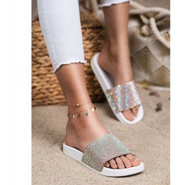 Seastar Tofflor Med Kristaller vit 1