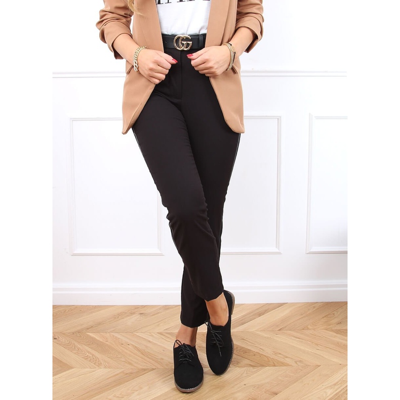 Svart snörda loafers G325 Svart 1