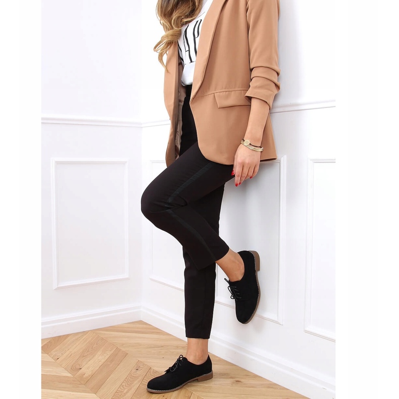 Svart snörda loafers G325 Svart 2