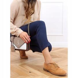 Camel G325 Loafers med snörning i kamel brun 1