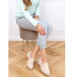 Dam beige loafers AB689 Naken 1