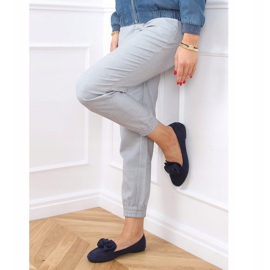 Marinblå loafers för kvinnor 9086 Blå 2