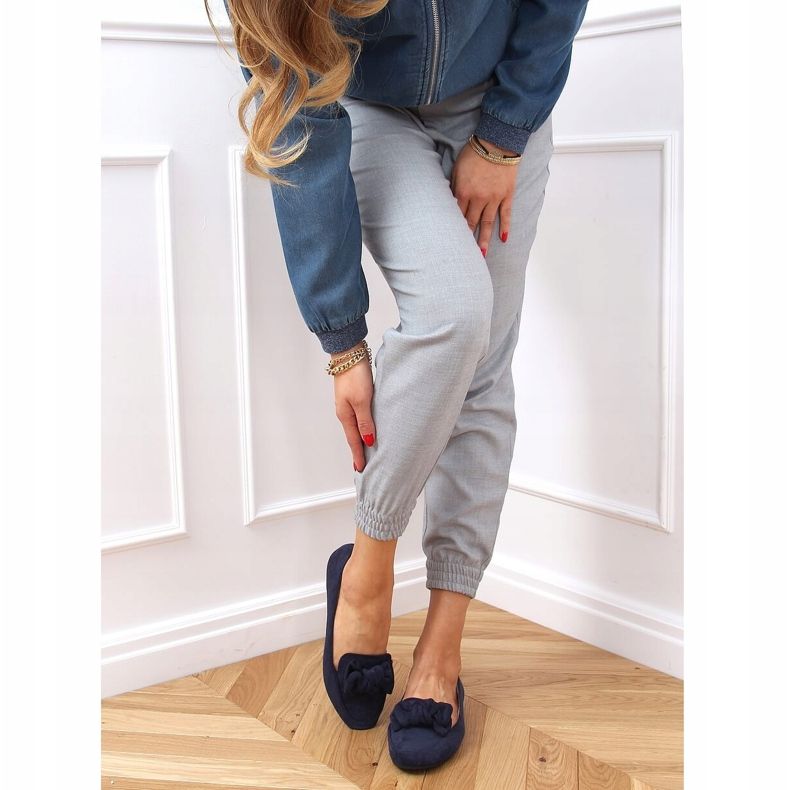 Marinblå loafers för kvinnor 9086 Blå 1