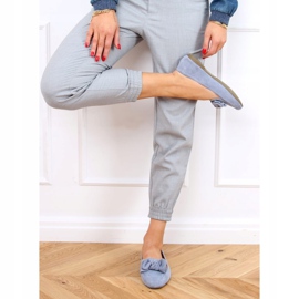 Blå kvinnors loafers 9086 Jeans 2