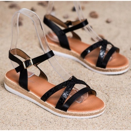 Weide Bekväma svarta sandaler 1