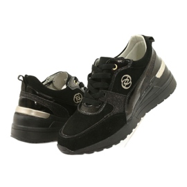 Evento Läder Wedge Sneakers dam 21PB08-3954 Svart 2