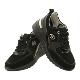 Evento Läder Wedge Sneakers dam 21PB08-3954 Svart 3