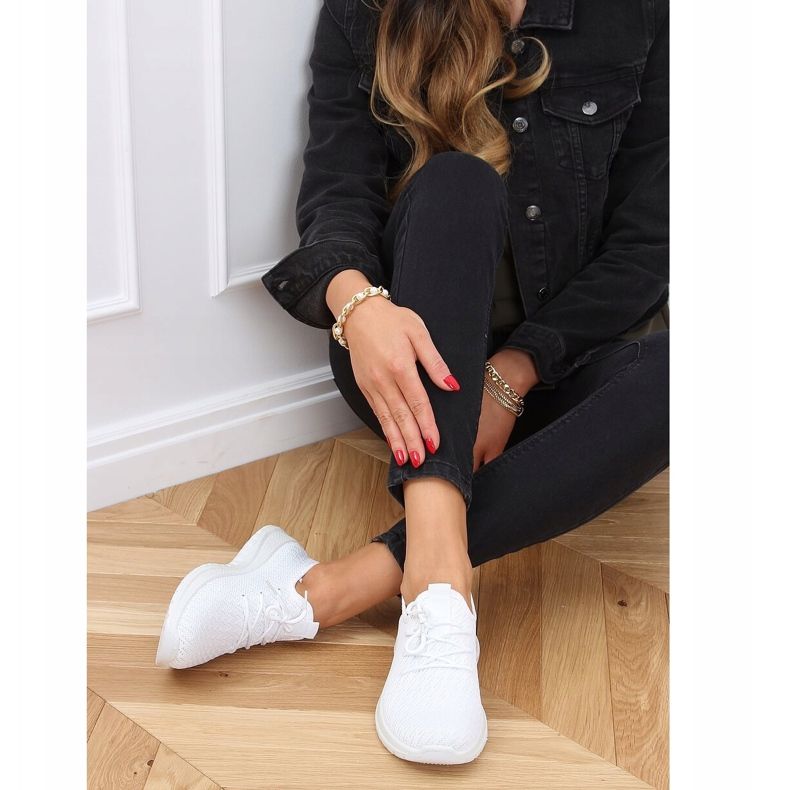 Vit BL1817-SP Vita strumpor sportskor 2