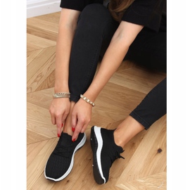 Svart BL1817-SP Svarta strumpor sportskor 1