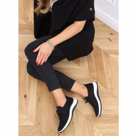 Svart BL1817-SP Svarta strumpor sportskor 2