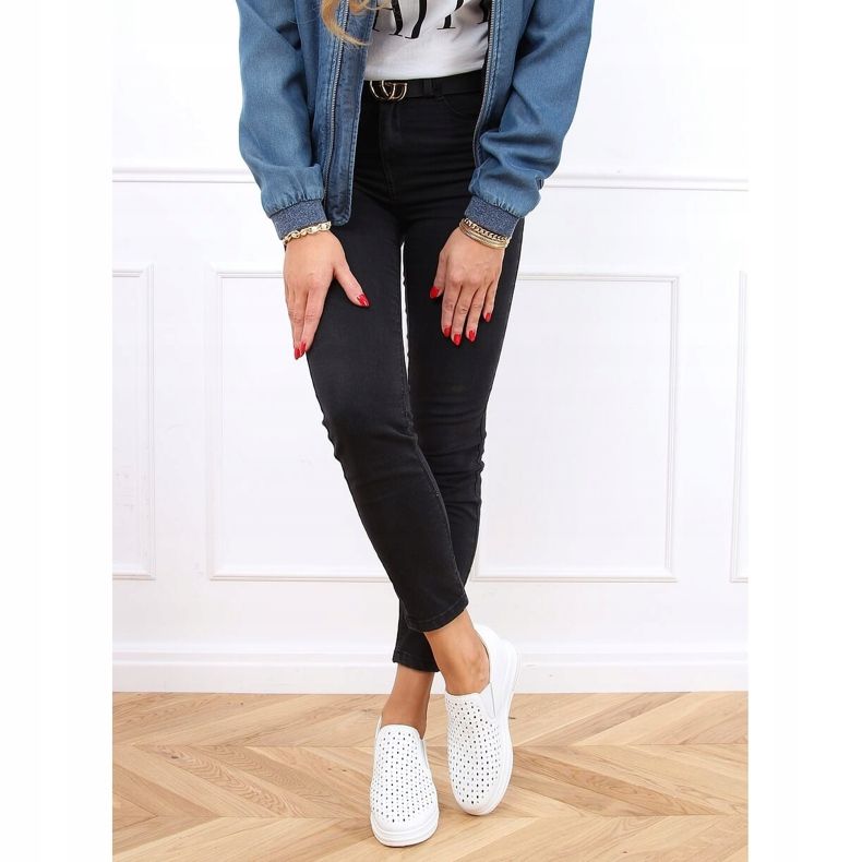 Sneakers glider på kilklackar vita HY-251 Vit 2