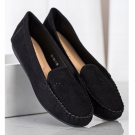 Best Shoes Loafers med öppet mönster svart 1