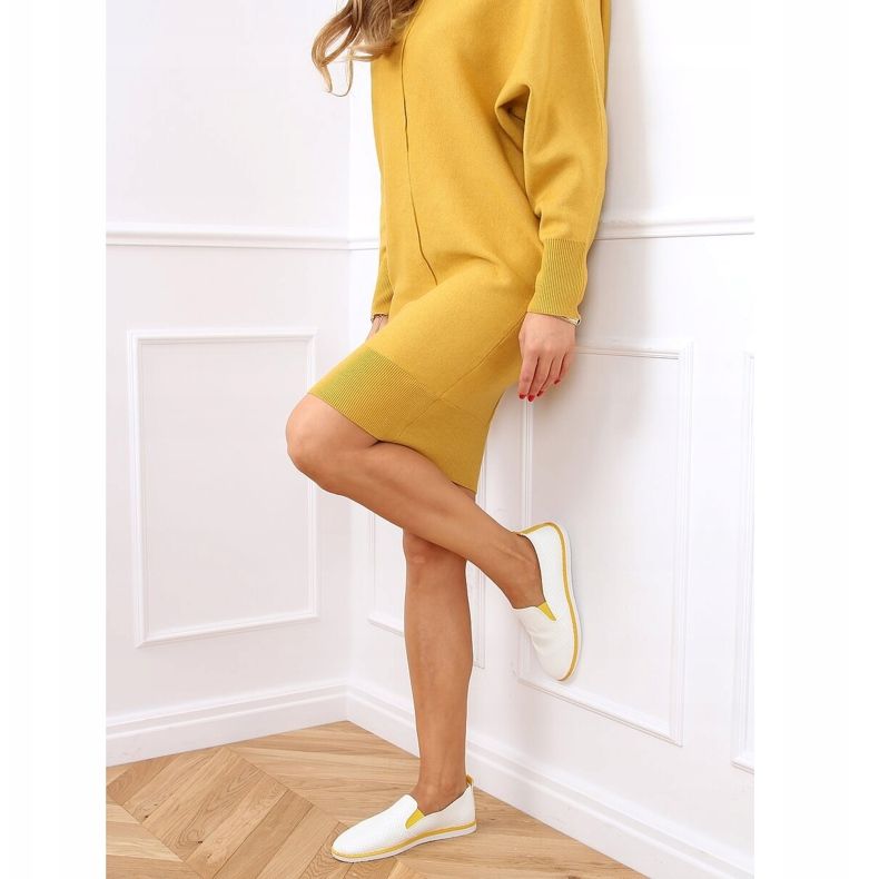 Sneakers slip-on vita AA620 Gul 1