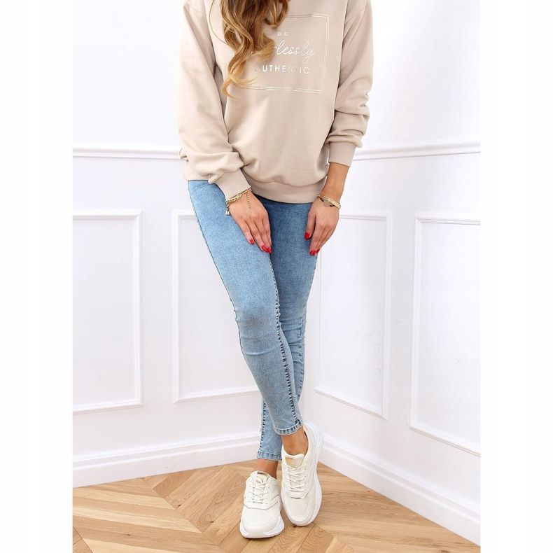 Beige GB-003 Beige sportskor 2