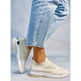 Beige sportstrumpor G-362 Beige skor 2