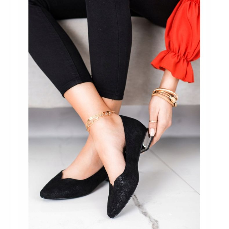 Pumpar med silverklack VINCEZA svart 1