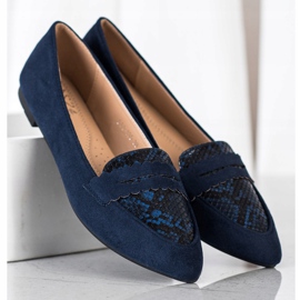 Small Swan Navy Lordsy Snake Print marinblå 2
