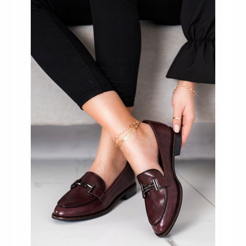 Ormtryck Sergio Leone skor röd 1