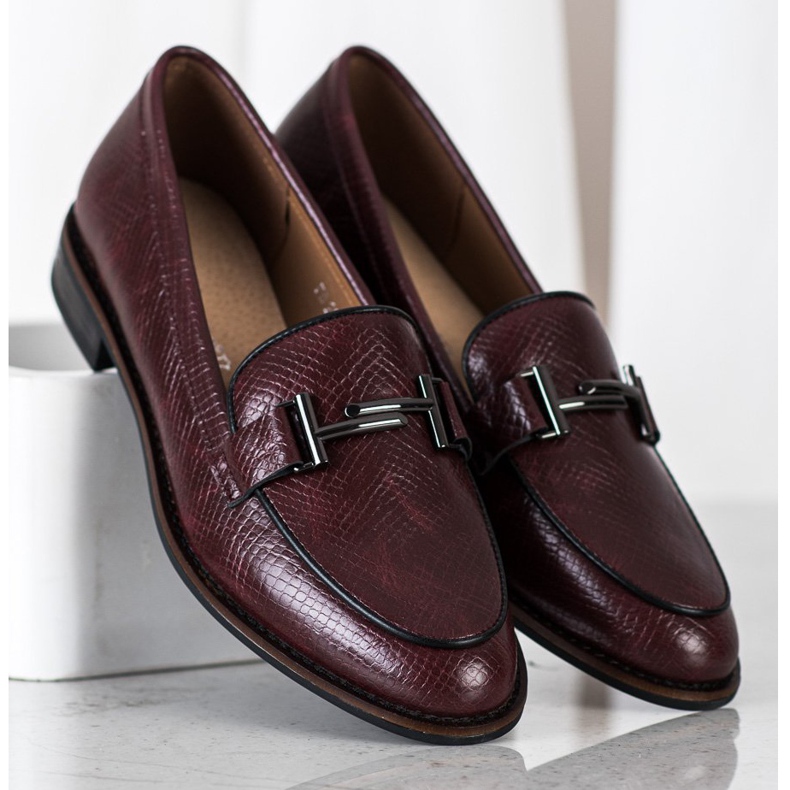 Ormtryck Sergio Leone skor röd 2