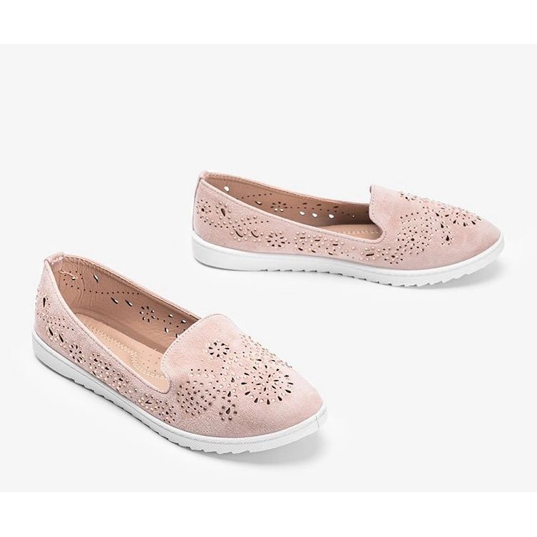 Rosa öppnade loafers med Brianna cubic zirconia 1
