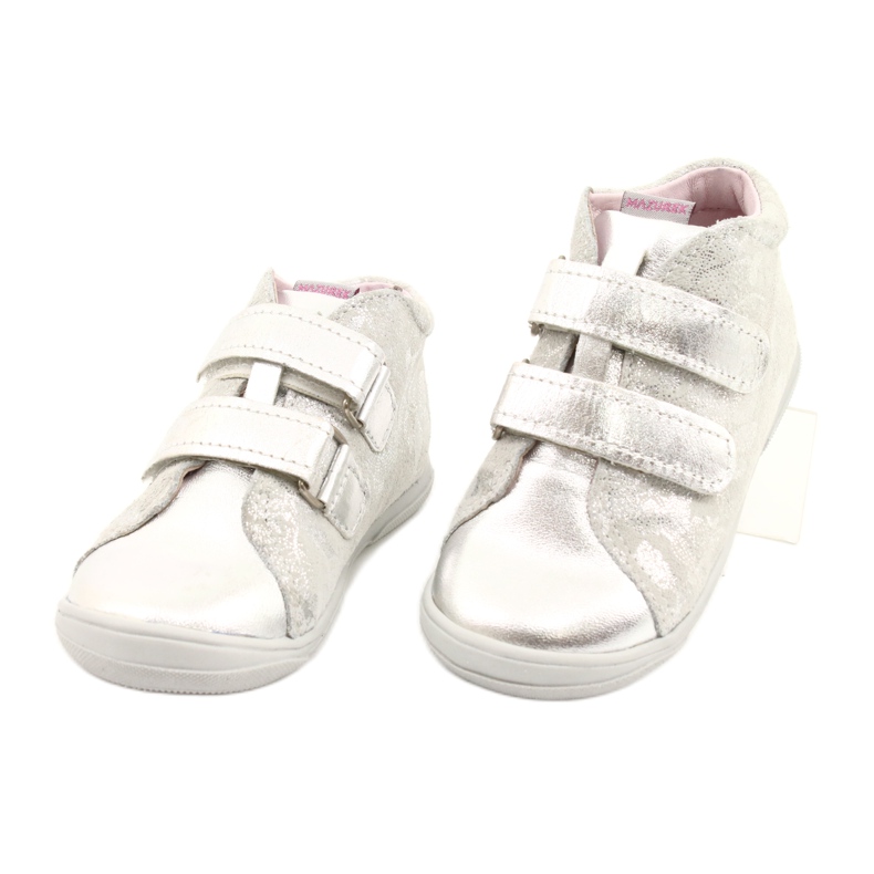 Mazurek Kardborreband i sportläder 1264 silverblomma 2