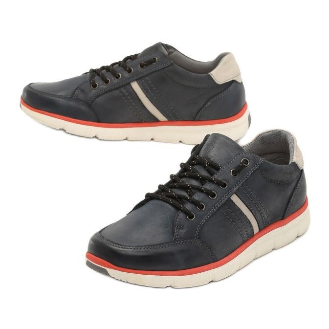 Casual herrskor Vices SD63-13 Navy 41 46 beige marinblå blå 2