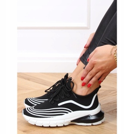 Svarta BX1820-SP SVART / VITA strumpor sportskor 1