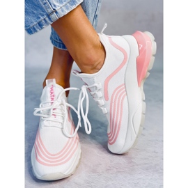 Vita sportstrumpor BX1820-SP VIT / ROSA 1