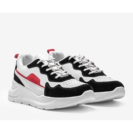 Vita sneakers med svarta Alexia -tillbehör 1