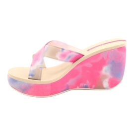 Kvinnor Ipanema 83071 Lipsick Straps VII wedge tofflor beige blå rosa 1