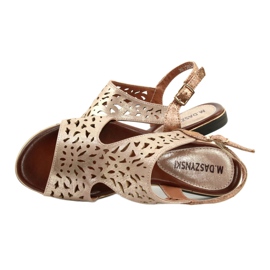 M.Daszyński Openwork guldsandaler MR1583-34 gyllene 4