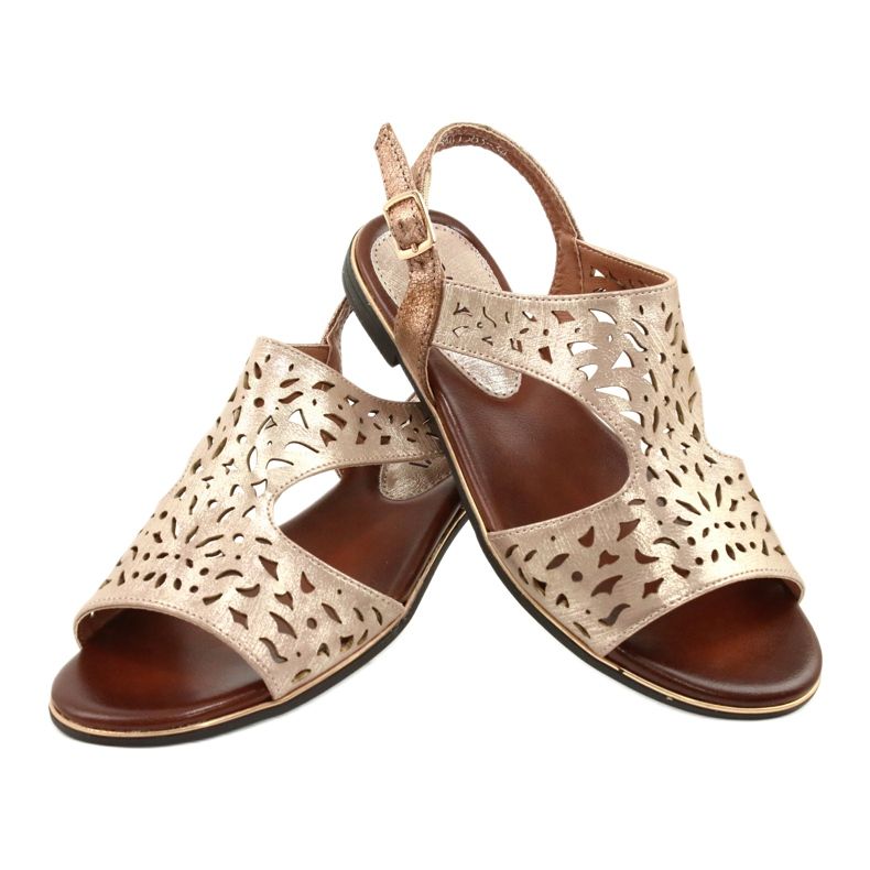 M.Daszyński Openwork guldsandaler MR1583-34 gyllene 3