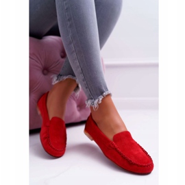Dam mocka loafers Sergio Leone 722 röd 3